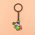Vintage Motorcycle Keychain | Cartoon Metal Keyring for Backpack