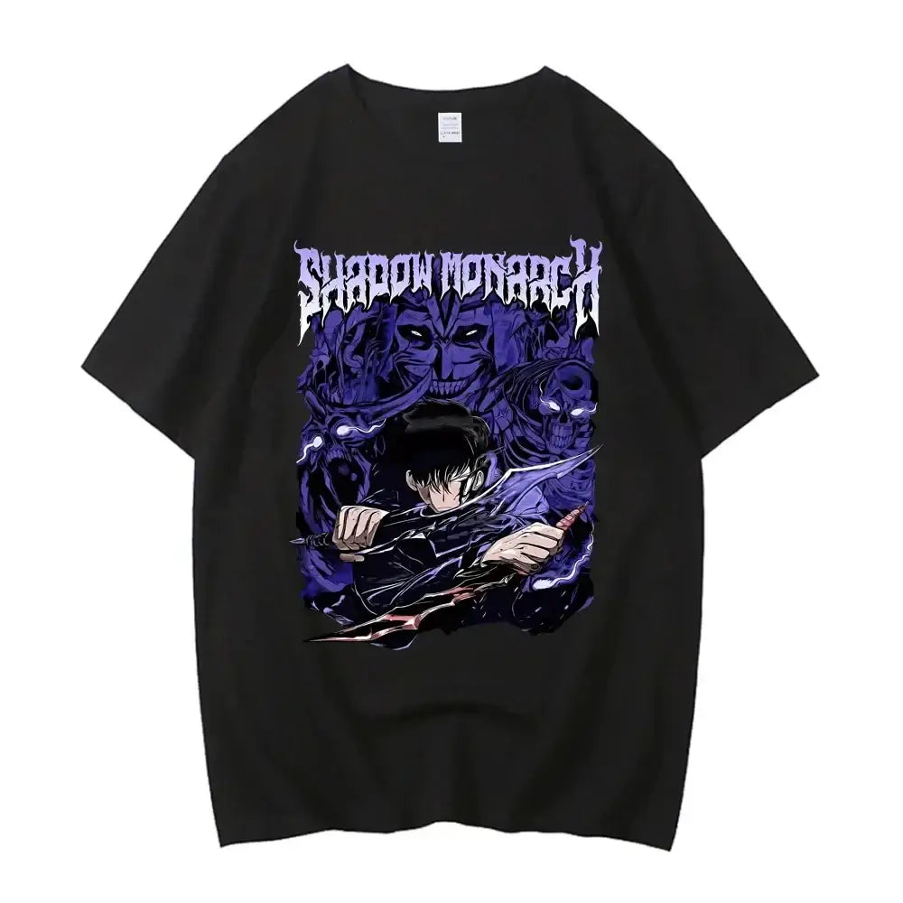 Solo Leveling T Shirt Sung Jinwoo Harajuku Graphic Tee