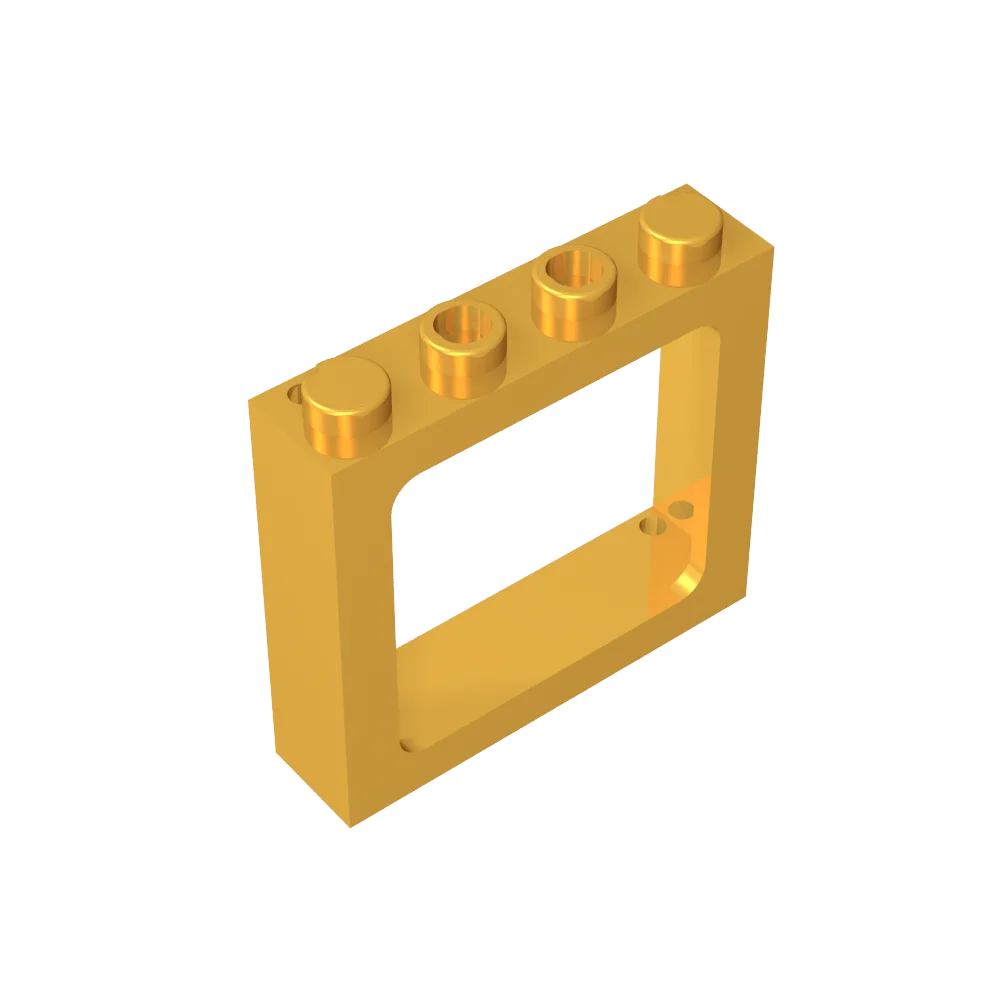 Gobricks Window 1 x 4 x 3 Train with Shutter Holes and Solid Studs on Ends | Compatible Building Block