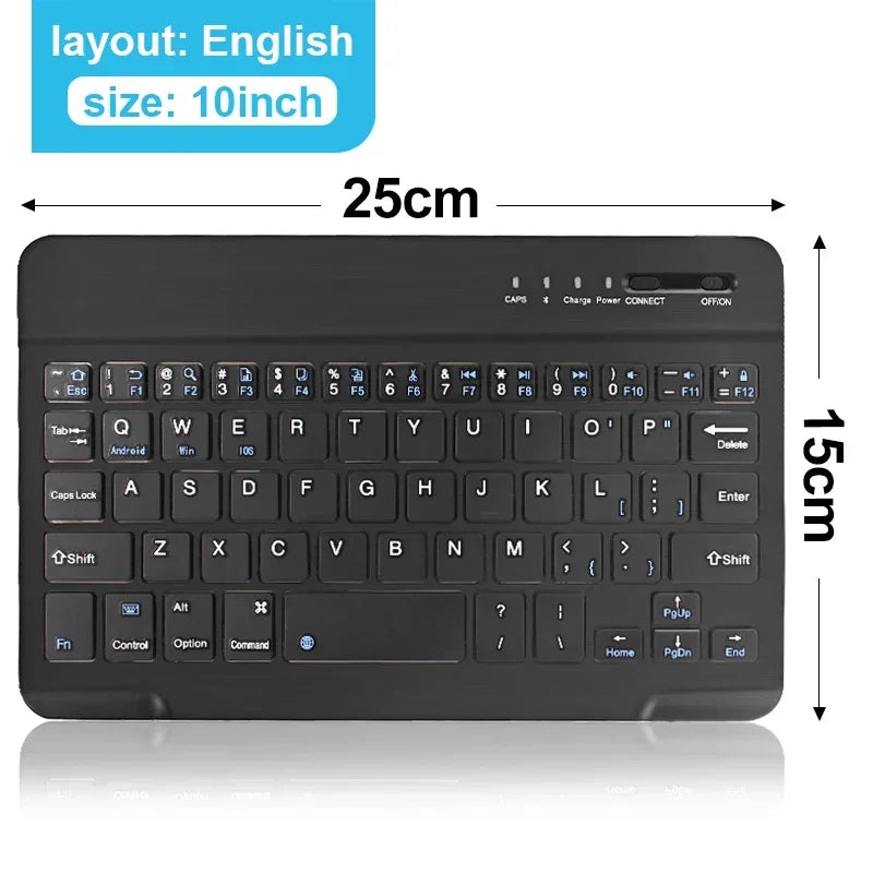 Bluetooth Keyboard for iPad 10th Generation iPad Pro 13 12 11 10 9 8 7 Inch iPad Air 13 11th iPad Mini Samsung Xiaomi Tablets