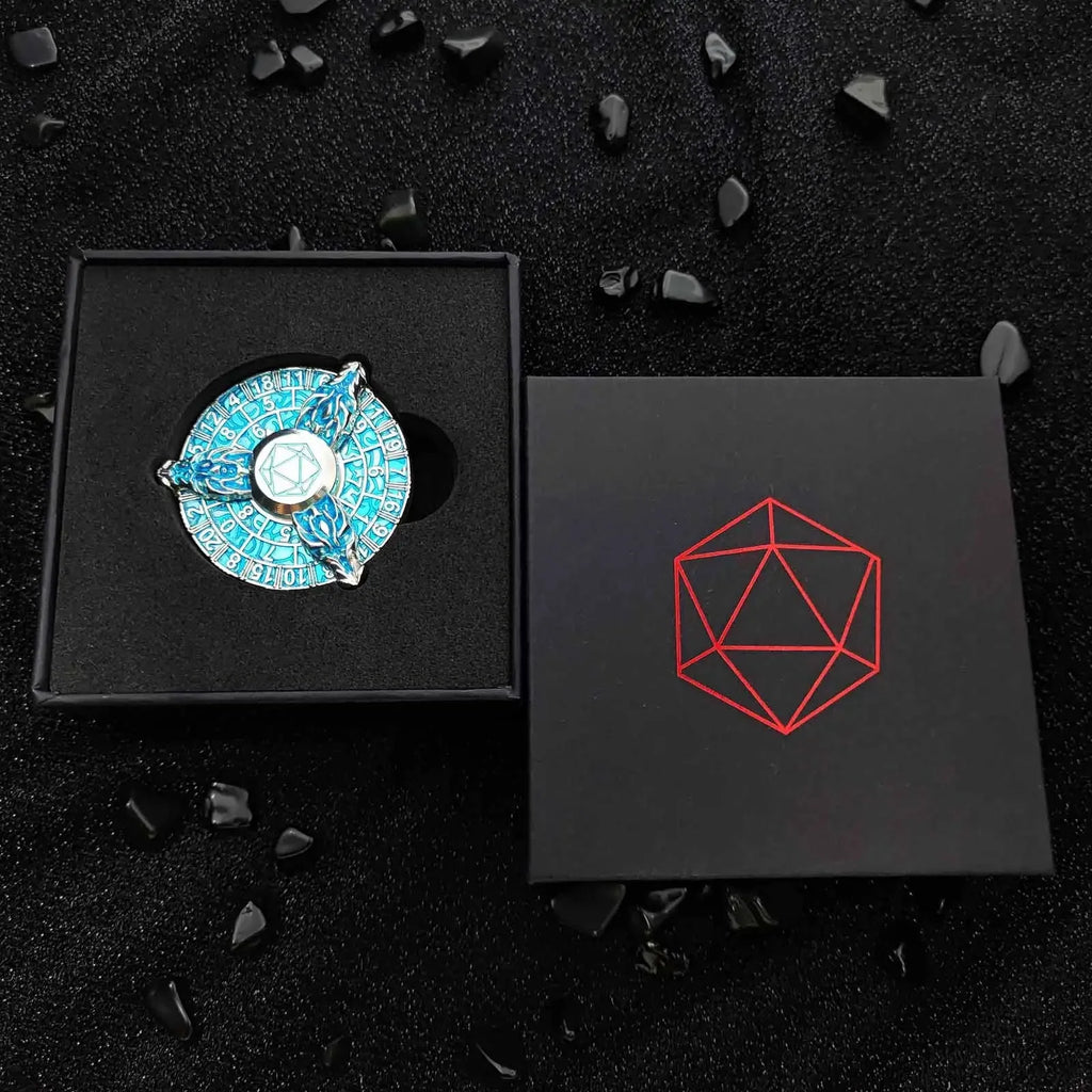 Unique Fidget Spinner Dice: Three Metal Dragon Head Cool DND Spin Roulette Dice