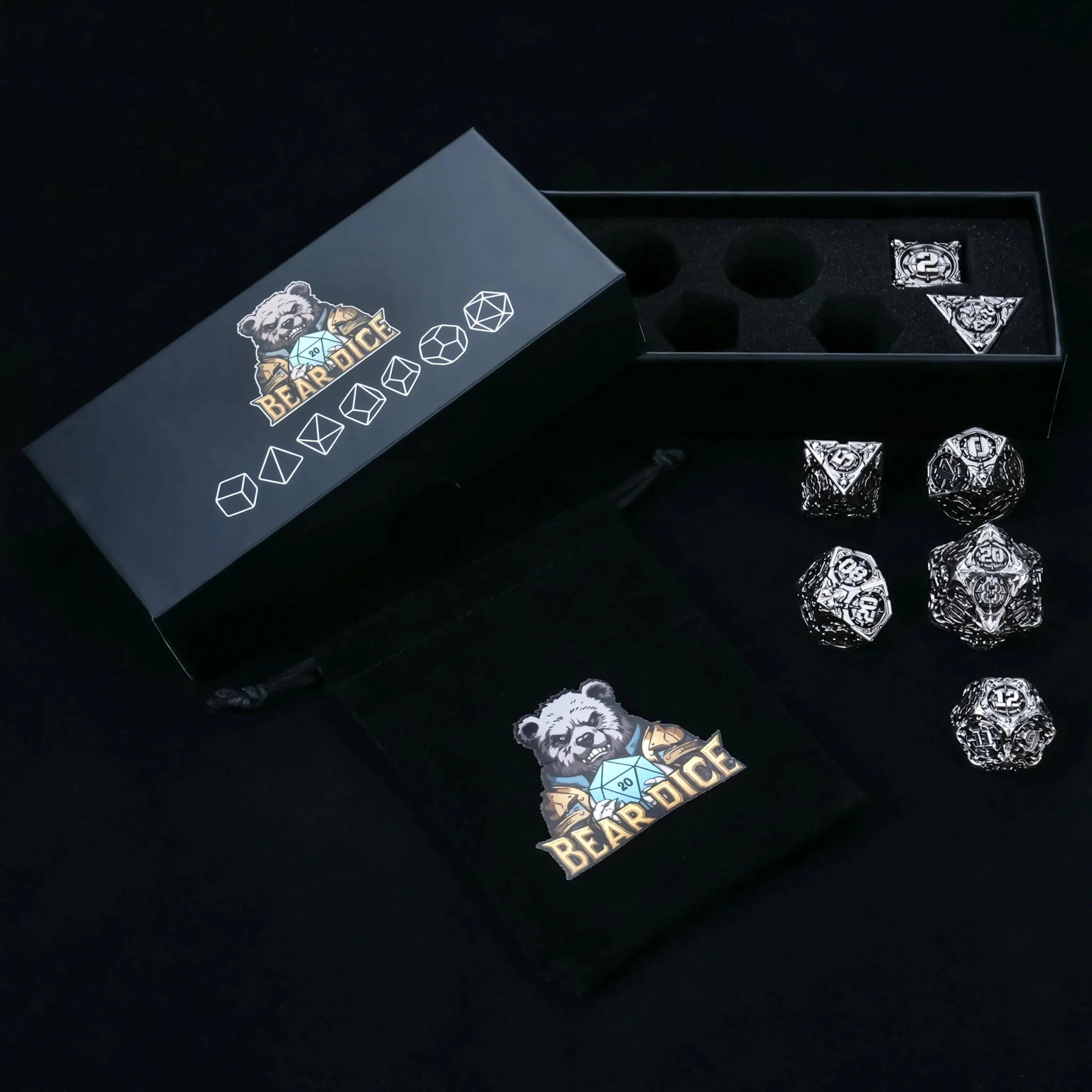DND Dice - Steampunk Pirate Metal Dice Set