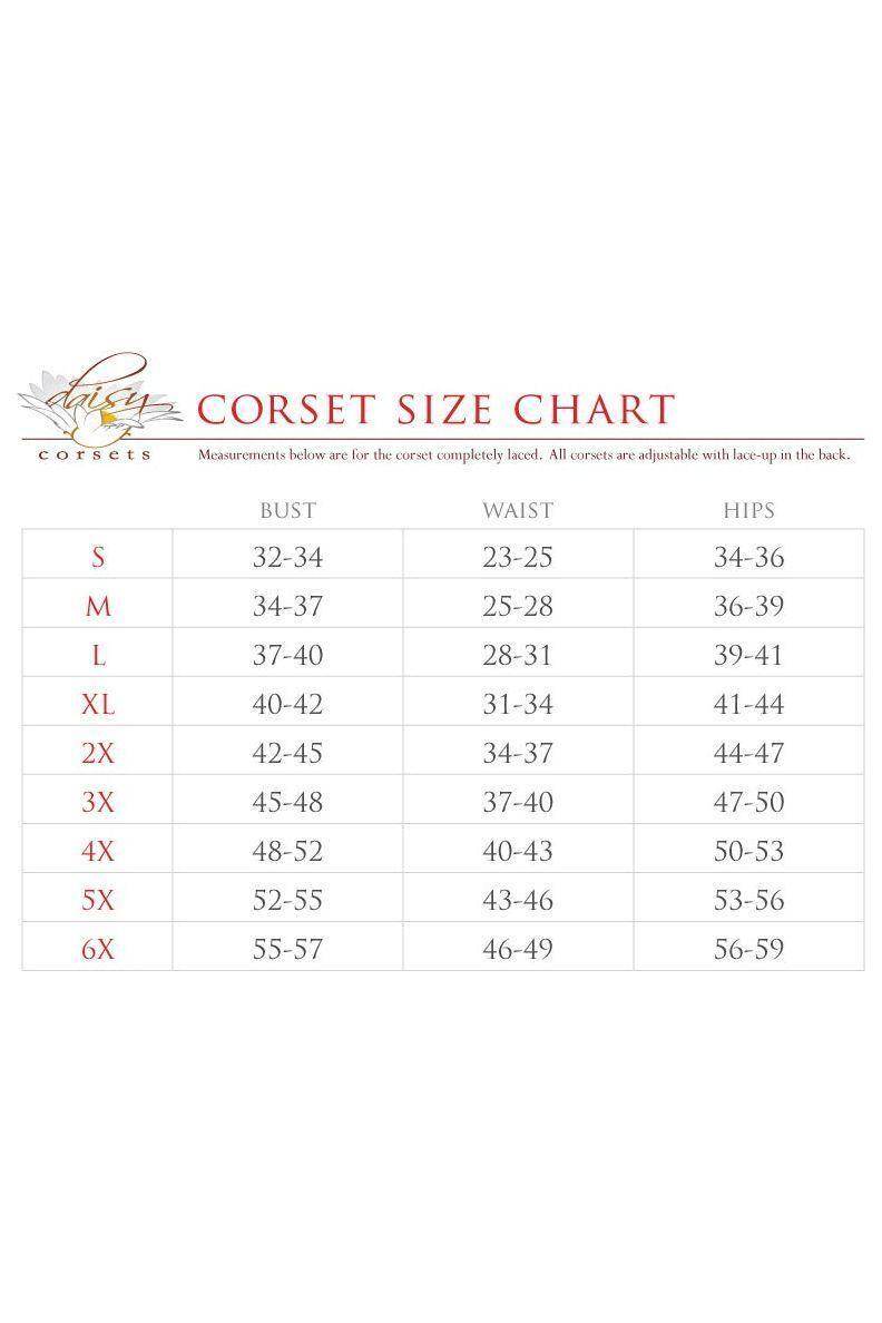Top Drawer Steel Boned Red Lace Victorian Bustle Underbust Corset Dress - Small