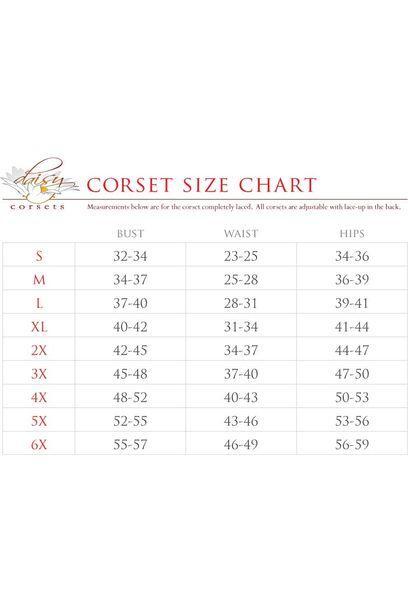 Top Drawer 2 PC Dark Red Velvet Steel Boned Corset & Skirt Set