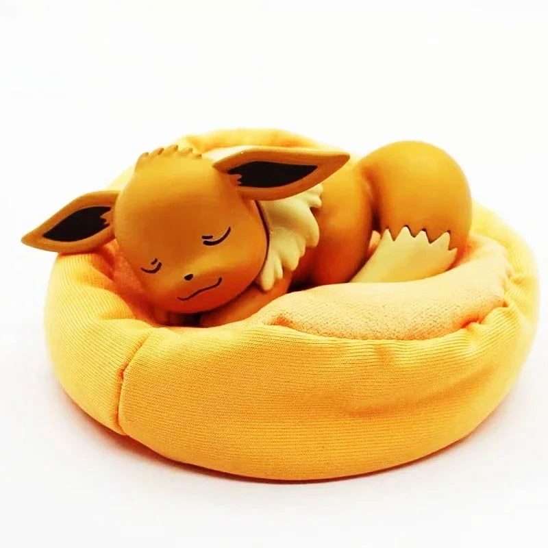 Sleeping Pokemon Anime Figurines, Pikachu Bulbasaur Psyduck Charmander