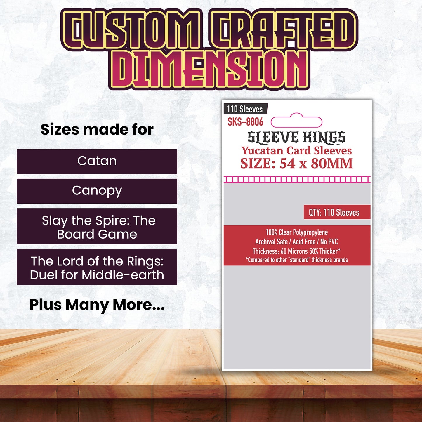 "Yucatan" Card Sleeves (54x80mm) 110 Pack, 60 Micron, SKS-8806