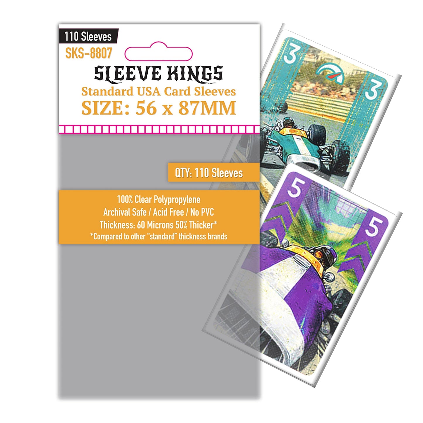 Sleeve Kings Standard USA Card Sleeves (56x87mm) - 110 Pack, SKS-8807