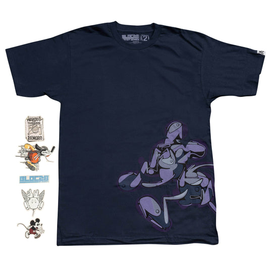 Adult Disney Art BLOC28 Artist Series 2 Mickey Mouse Street Graffiti T-Shirt - S