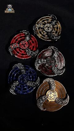 Unique DND Roulette Dice Spinner: 7 in 1 Metal Dragon Fidget Spinner Dice