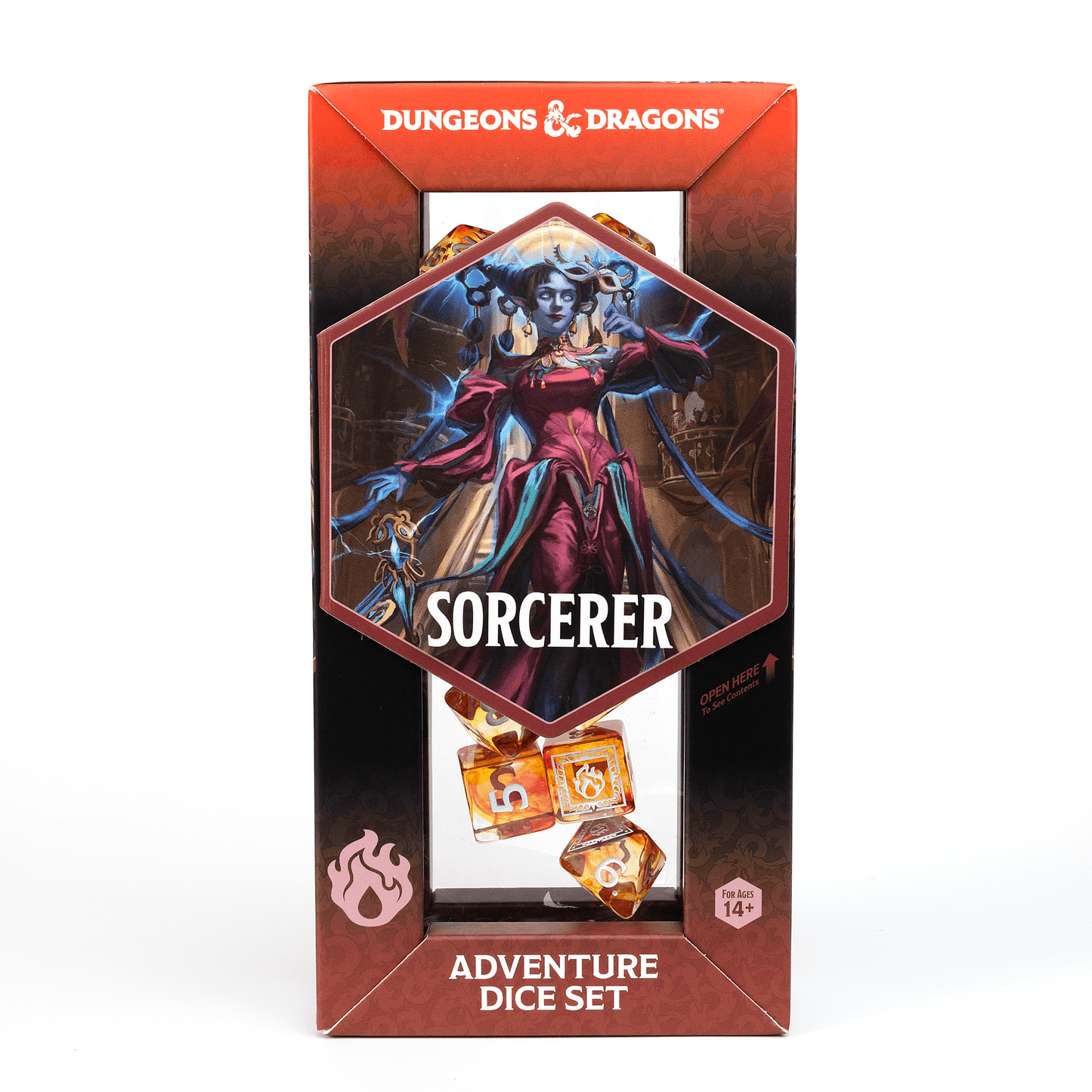 D&D Adventure Dice Set - Sorcerer Edition | Orange 16pc Collection - 
