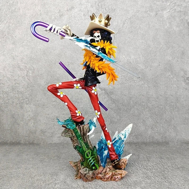 Soul King Brook One Piece Anime Action Figures, Straw Hat Pirates Figurines PVC Statue 33 CM