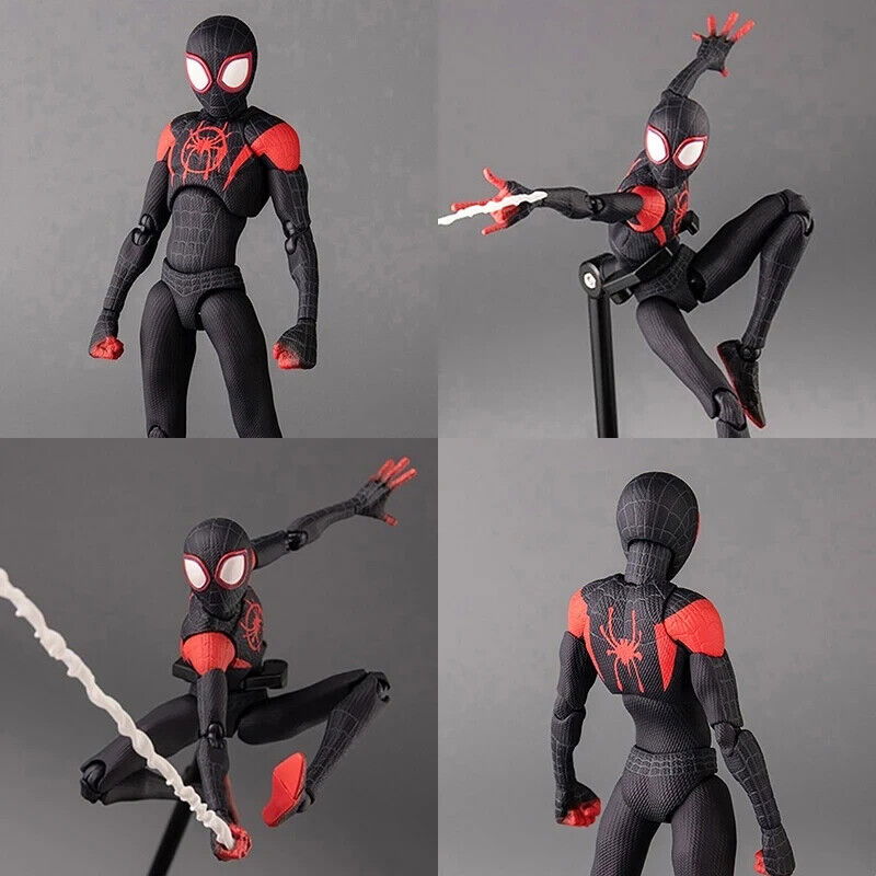 Spiderman Miles Morales Figure, Marvel Spider-Man Spider Verse Figurine 5 in
