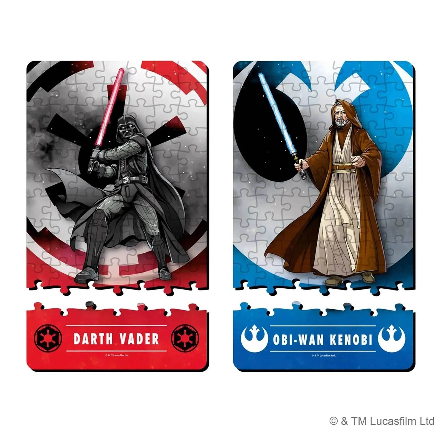 Star Wars Kenobi vs. Vader Set of 2 70 Piece Jigsaw Duel Puzzles Ridley - 