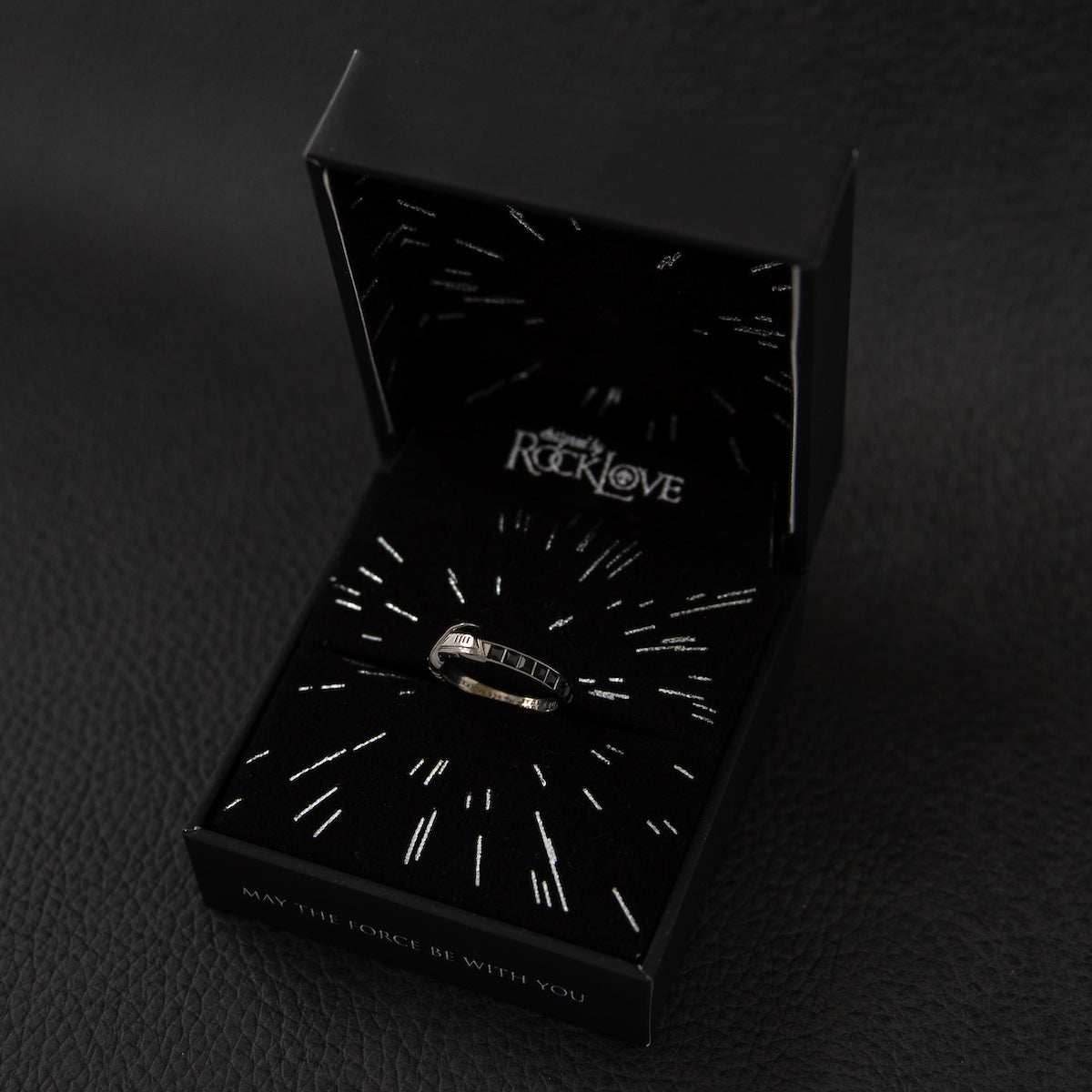Star Wars X RockLove Darksaber Crystal Lightsaber Ring - Size 5