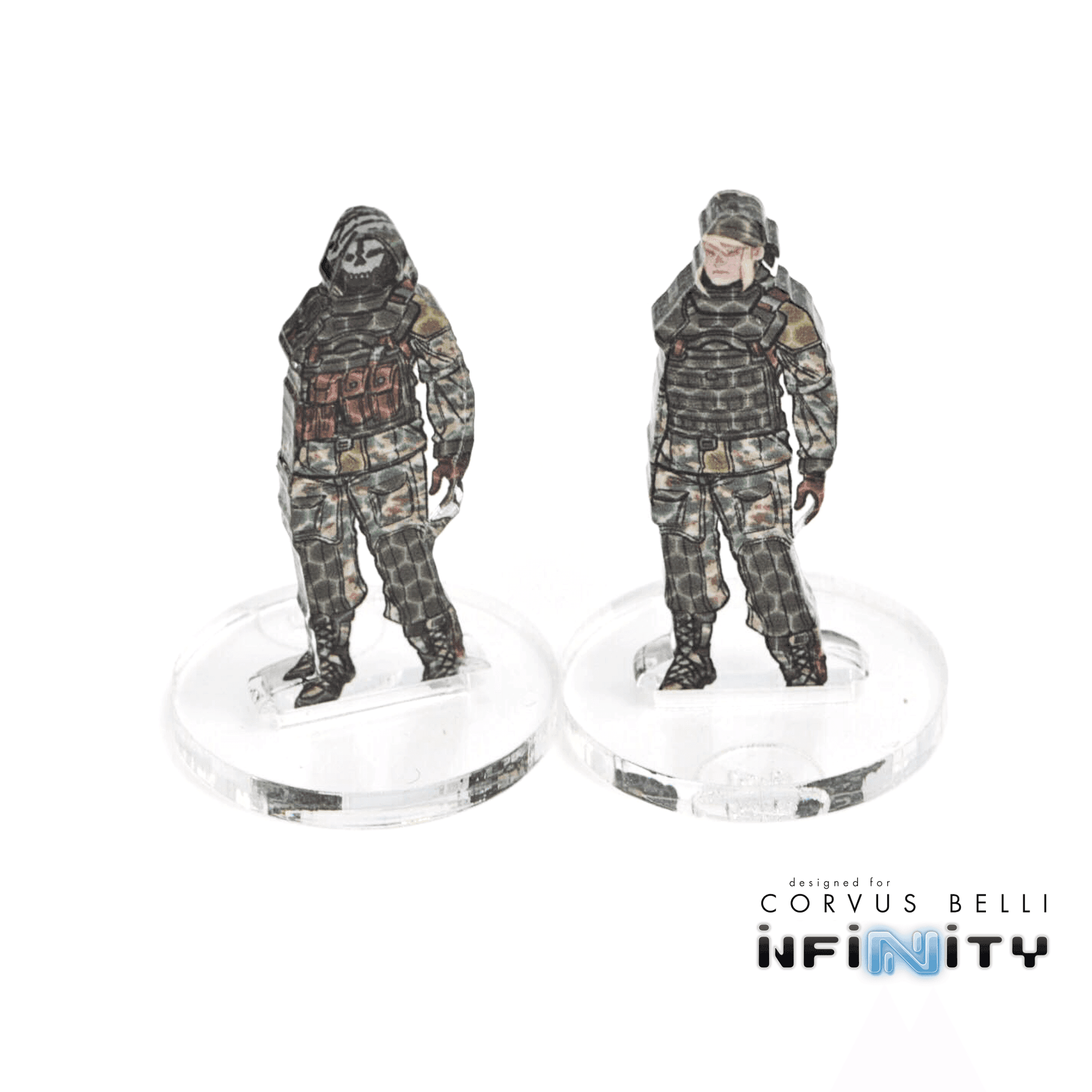 Infinity 3D Markers: Strelok (2x 25mm Camo -3, Decoy -1) - Actual, Decoy -1