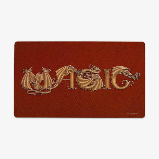 ZooLN Dragonskin Magic Playmat - Standard Playmat / Red and Gold / Plain