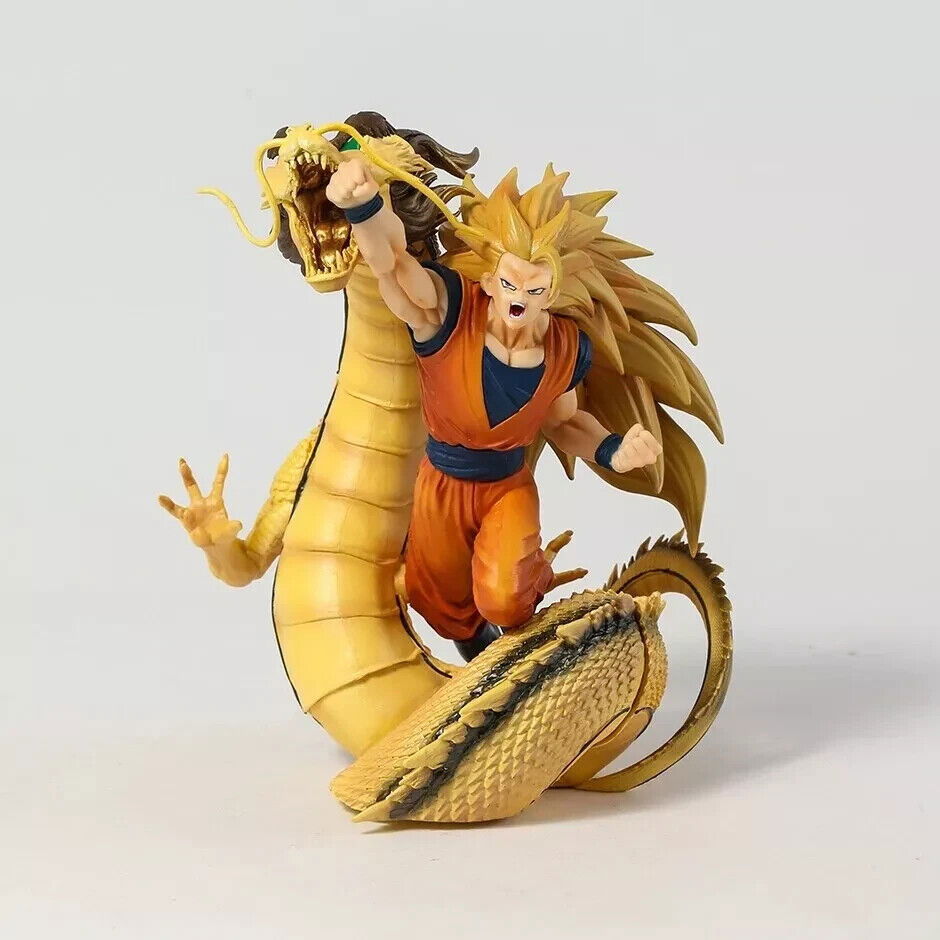 Super Saiyan 3 Goku Figurines, Dragon Ball Z Anime Collectible Figures 8 in