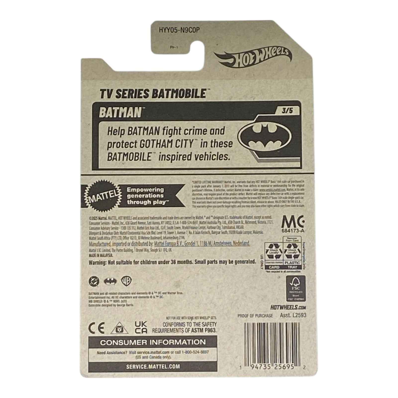 Hot Wheels TV Series Batmobile | Batman Series 3/5