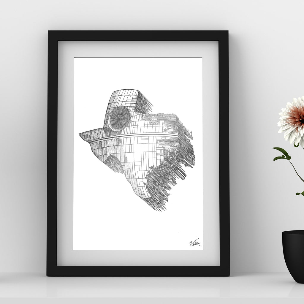 Texas Death Star Foil Print