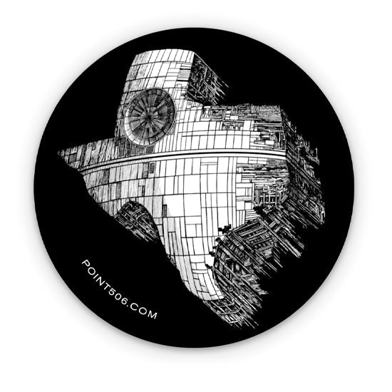 Texas Death Star Sticker