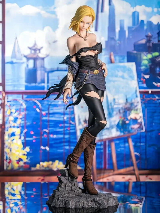 Tattered Android 18 Figure, Dragon Ball Z Sexy Figurine, Anime Gifts 12 in
