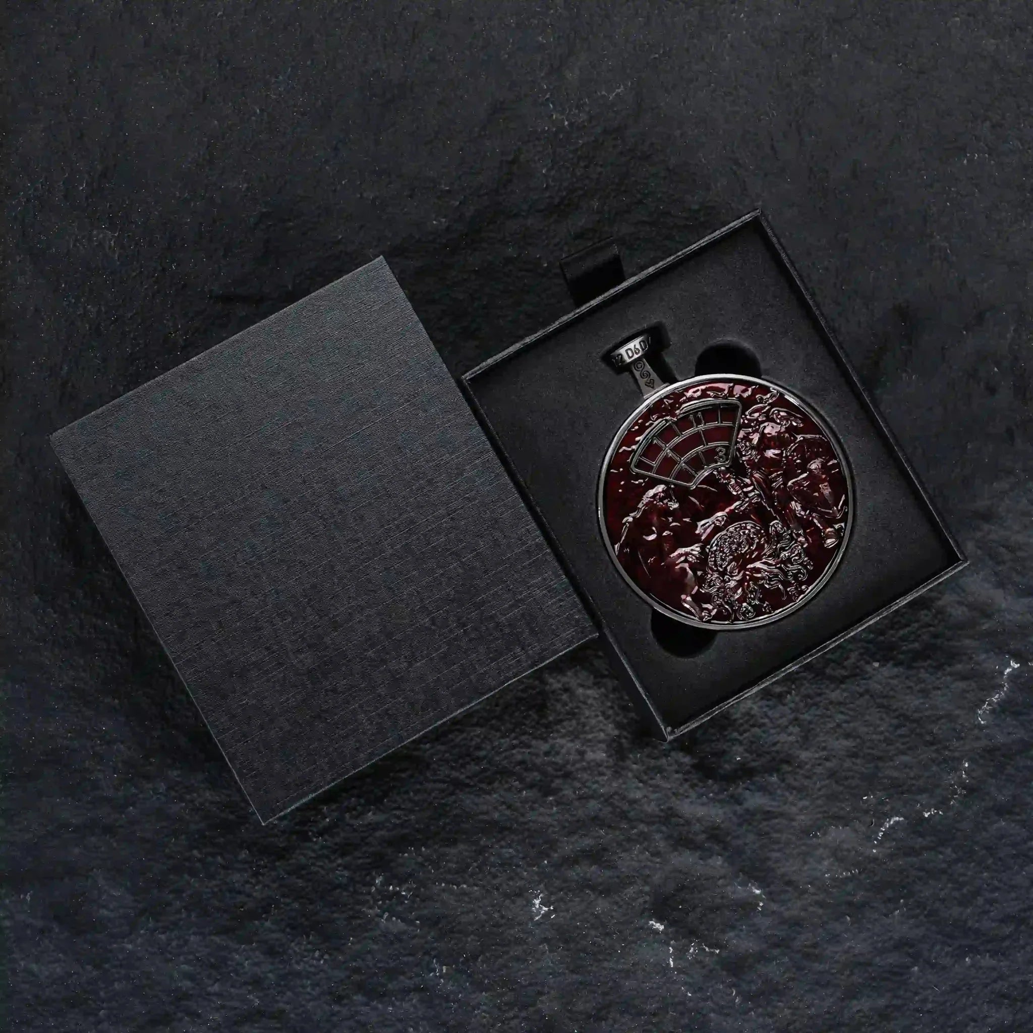 Unique Metal DND Spinning Dice Pocket Watch