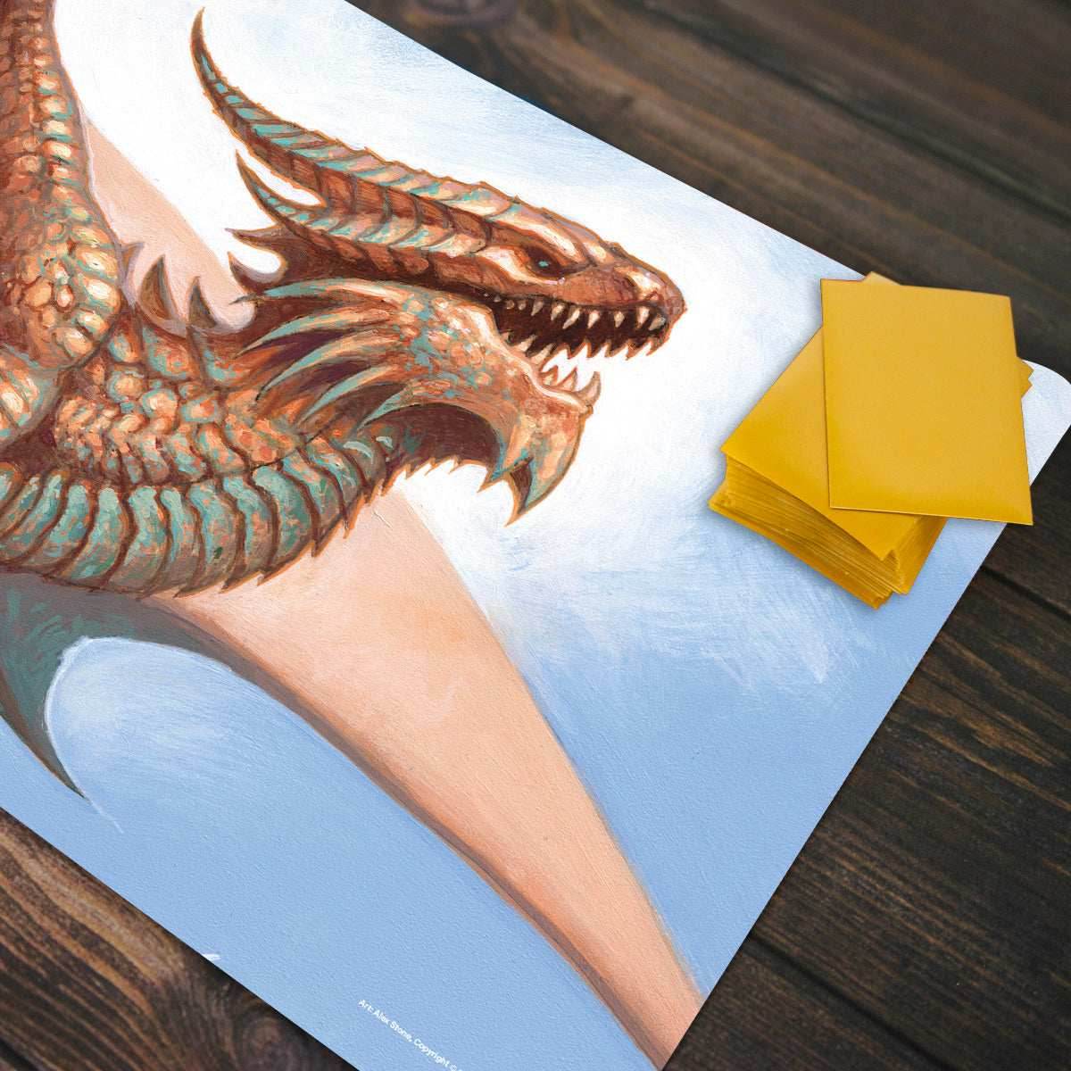 Ancient Copper Dragon Playmat - Standard Playmat / Plain
