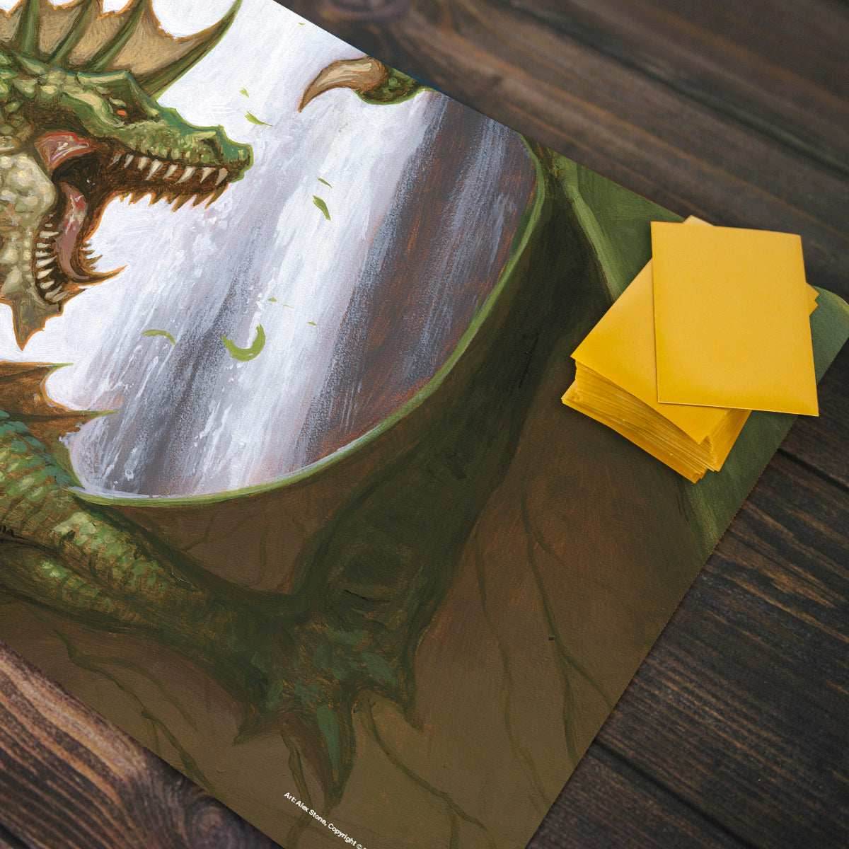 Ancient Green Dragon Playmat - Standard Playmat / Plain