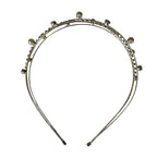Three Strand Jeweled Headband Tiara | Party or Bridal Hair Accessory [Available in Gold or Silver]