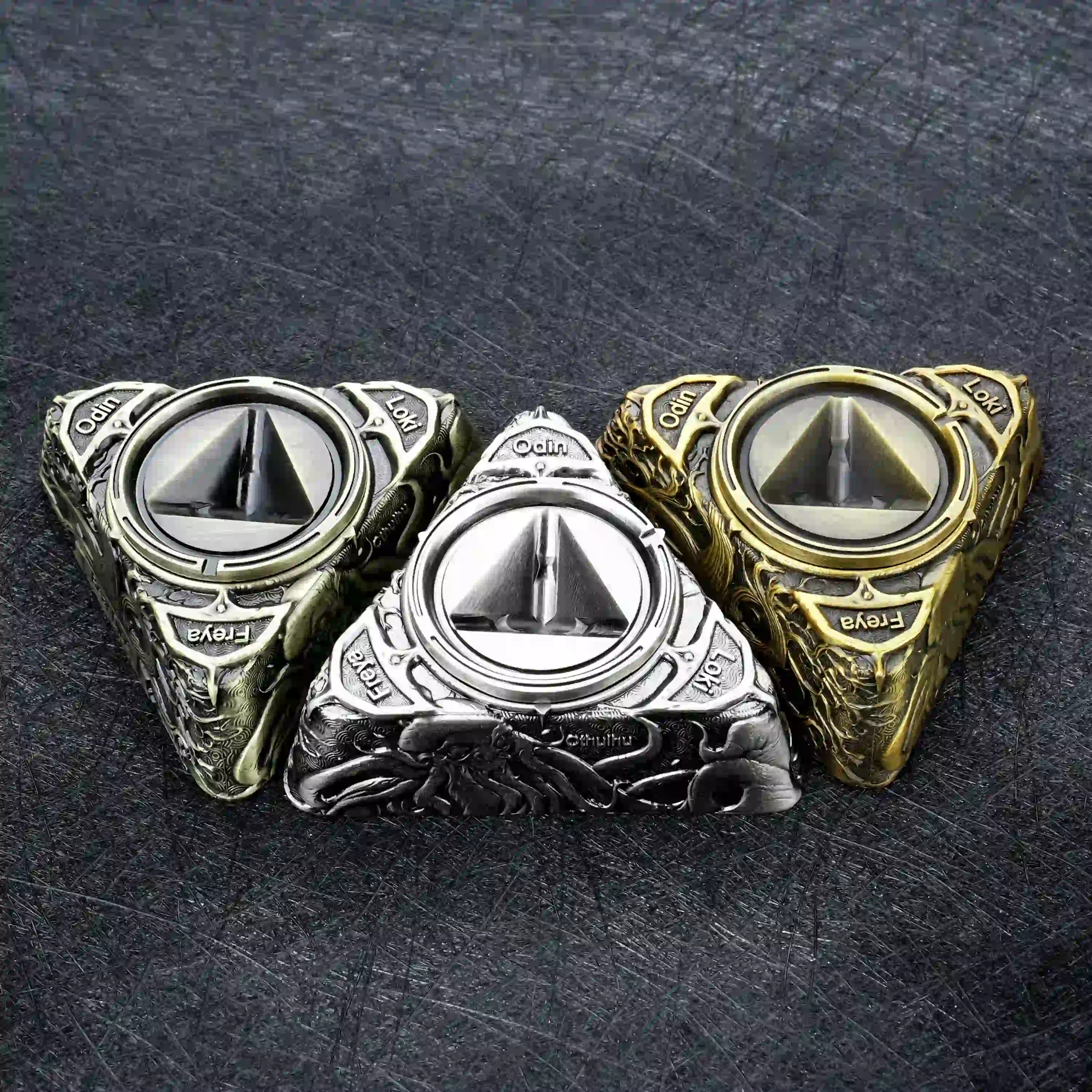 Kickstarter Dice -  7-in-1  Unique  Metal D6 Spinning Dice 2.0