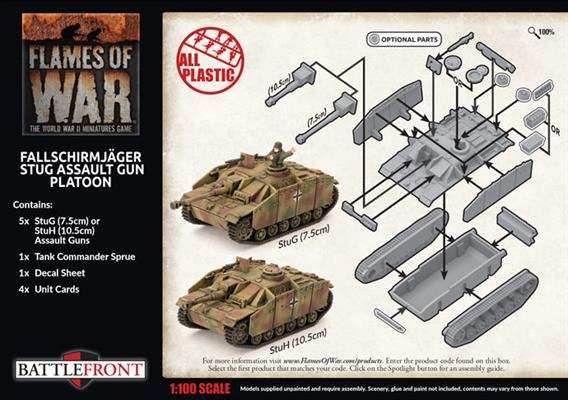 Flames of War: German Fallschirmjäger StuG Assault Gun Platoon (Late War) - 