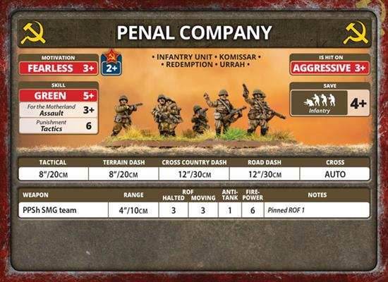Flames of War: Bagration - Soviet Unit Cards - 
