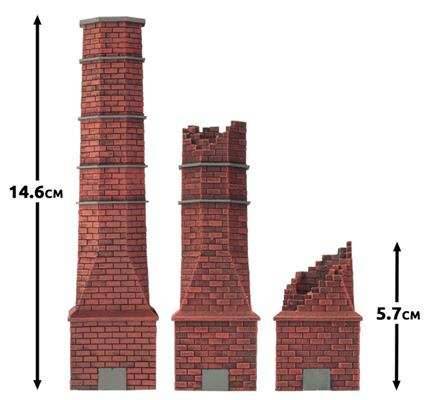 Flames of War: Factory Chimneys - 