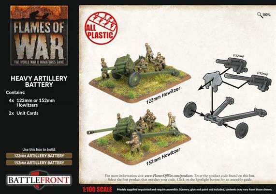 Flames of War: Soviet Heavy Artillery Battery (Late War) - 