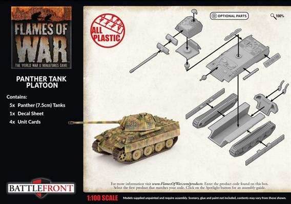 Flames of War: German Panther Tank Platoon (Late War) - 