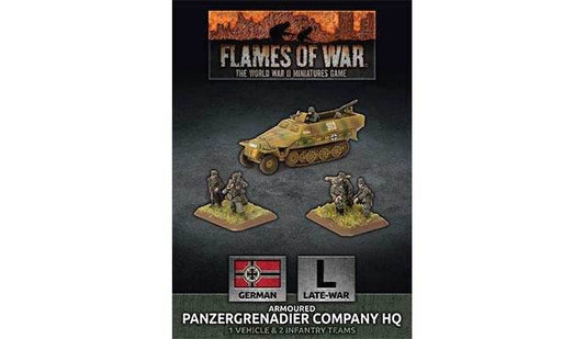 Flames of War: German Armoured Panzergrenadier Company HQ (Late War) - 