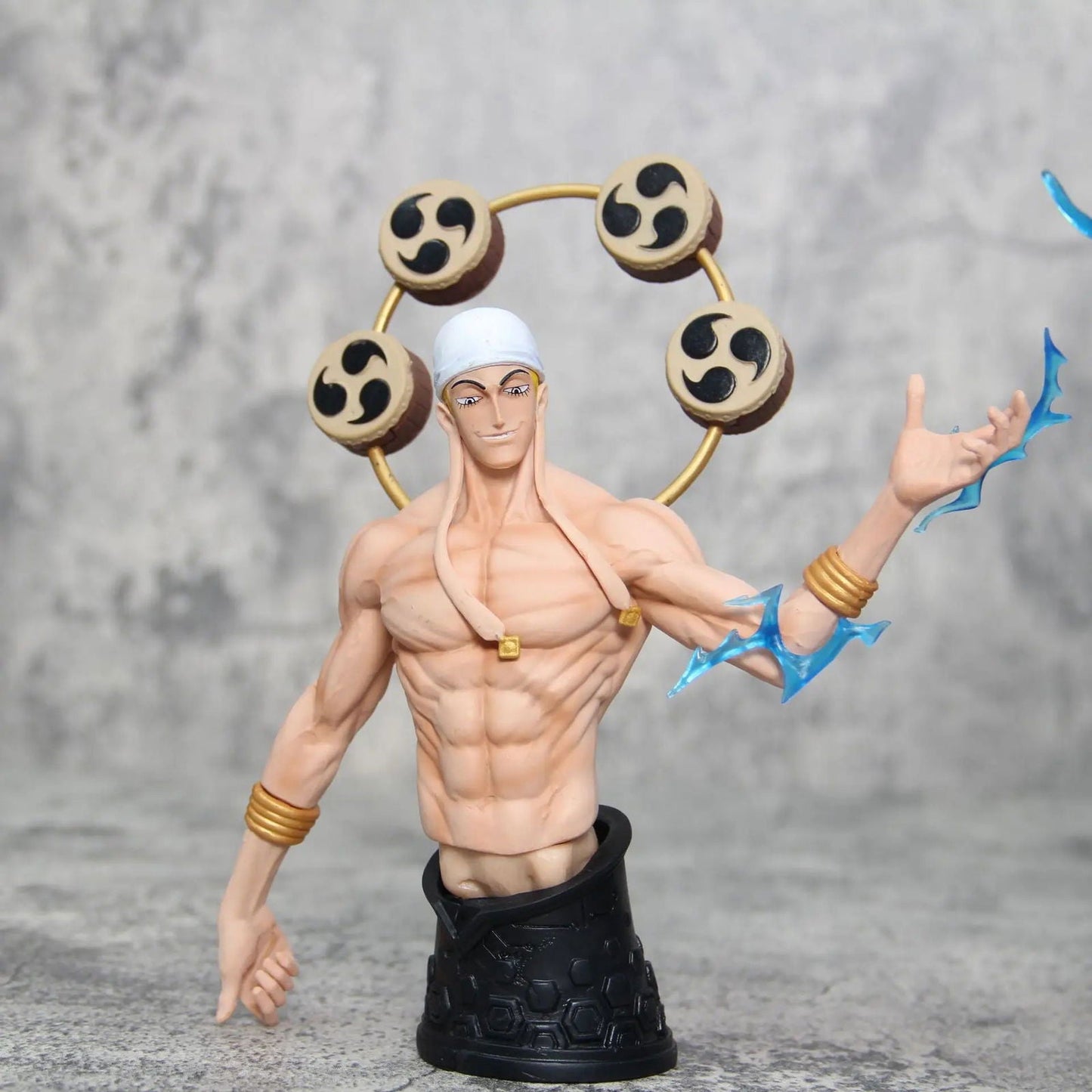 Thunder God Enel Anime Figurine, One Piece Figurines Gk Oversize PVC Statue Swappable Top Half 45 cm