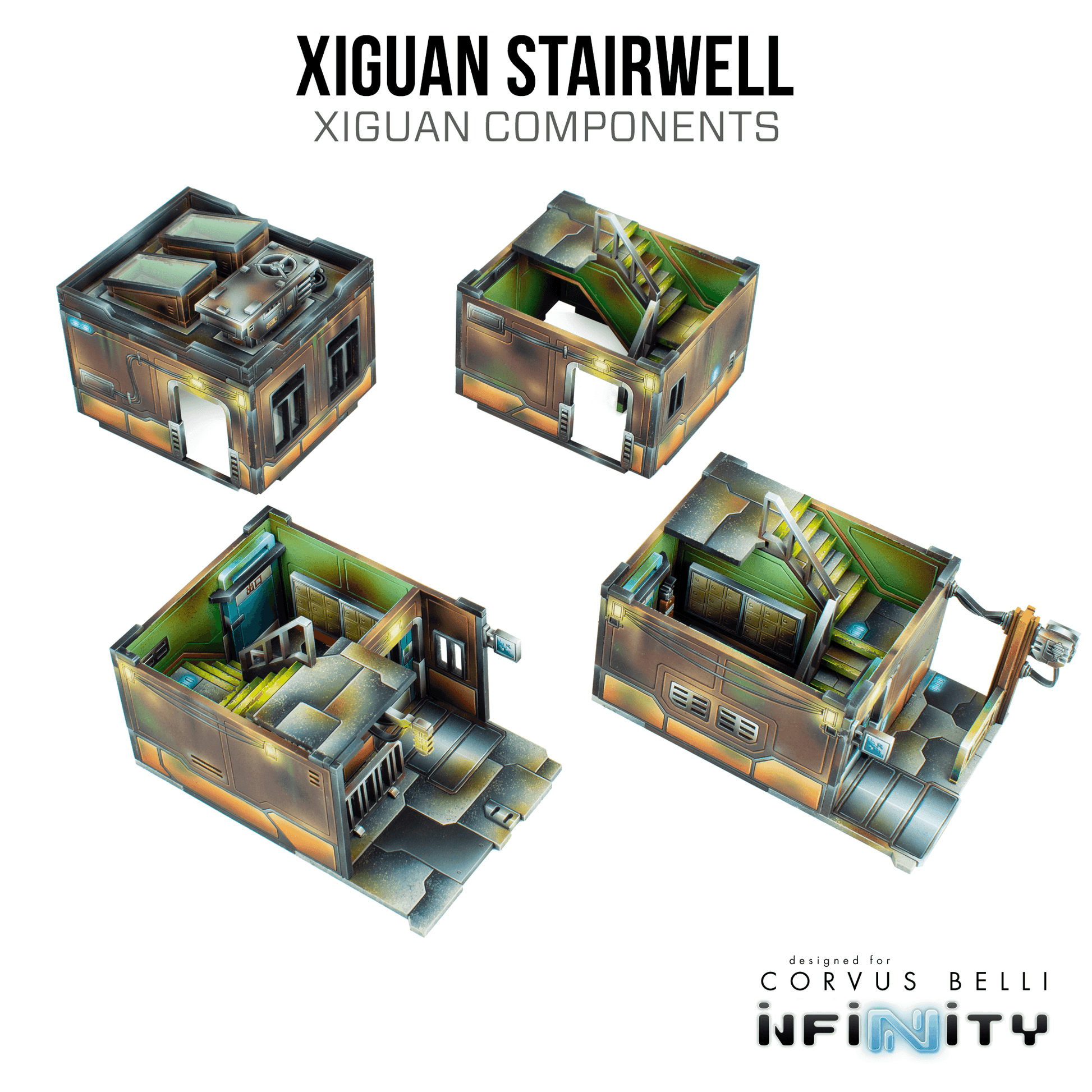 Xiguan Components - Stairwell - Left Entrance / Color Printed