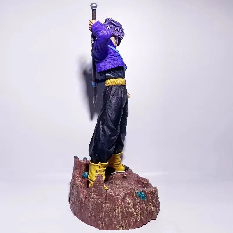 Trunks Dragon Ball Z Anime Figure, DBZ Interchangeable Super Saiyan Head Action Figure 50 cm