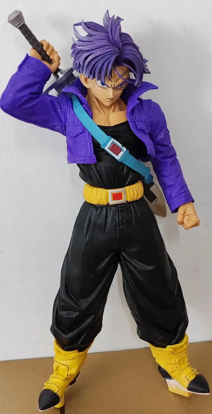 Trunks Dragon Ball Z Anime Figure, DBZ Interchangeable Super Saiyan Head Action Figure 50 cm