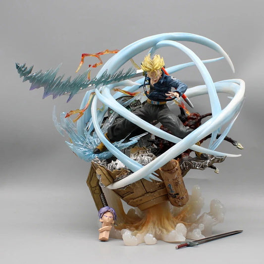 Trunks Shining Sword Attack 2 Heads Figures, Dragon Ball Z Anime Figurines Pvc Statue Gk Model 25 cm
