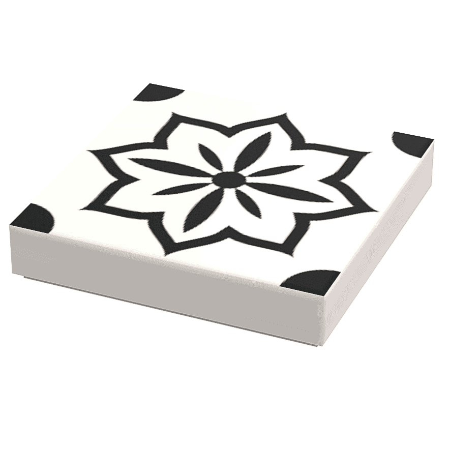 Turkish Kitchen Flooring / Wallpaper #3 - B3 Customs® Printed 2x2 Tile - 