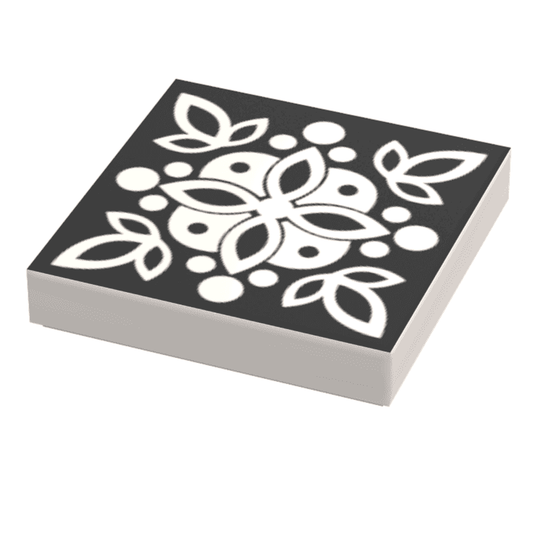 Turkish Kitchen Flooring / Wallpaper #2 made using LEGO part - Printed 2x2 Tile - 