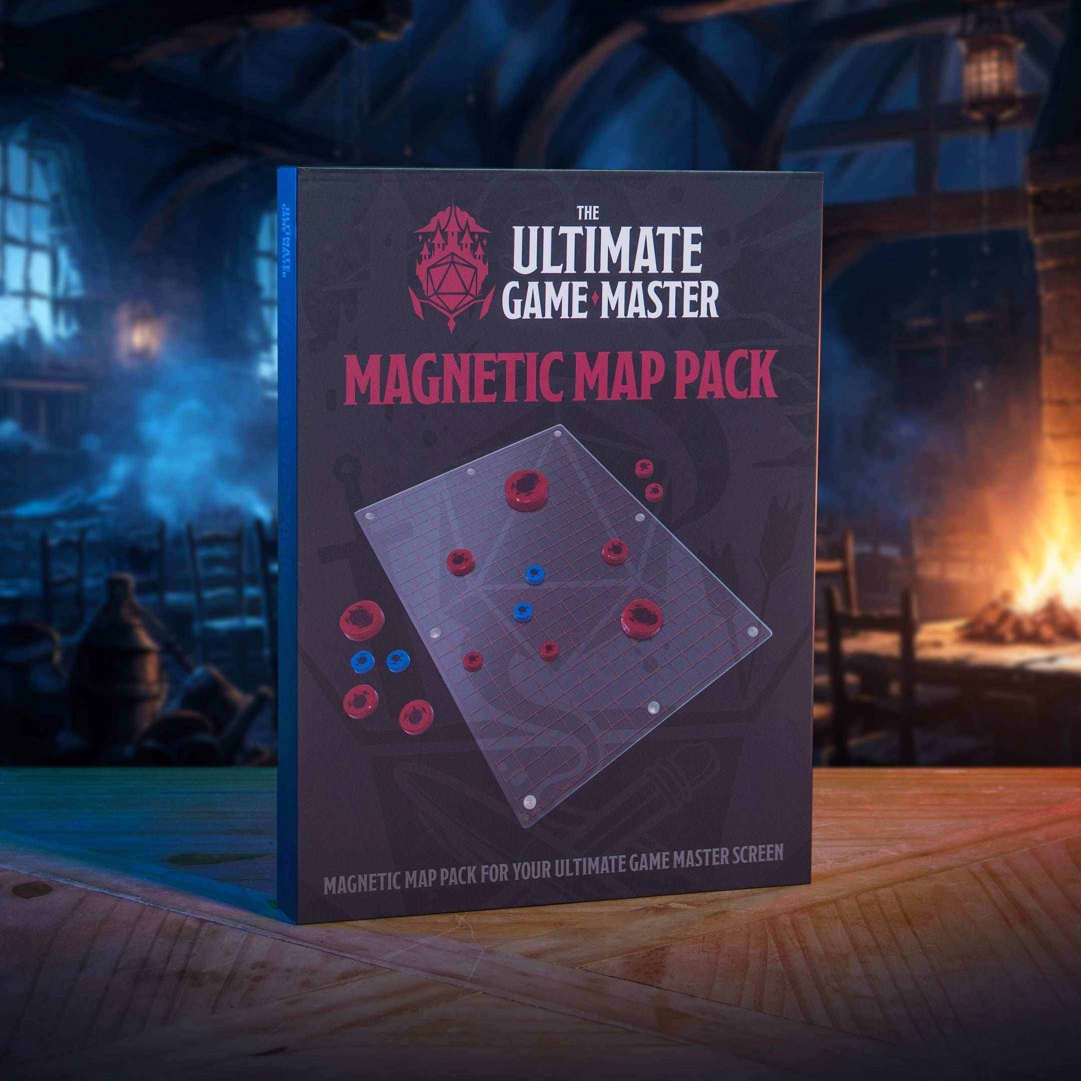 Magnetic Map Pack - Dry-Erase Battle Maps for D&D Combat & Game Master Screen - 