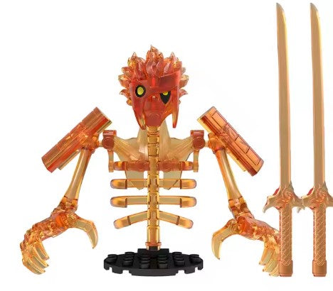 Red Spirit Armor Warrior Custom Minifig
