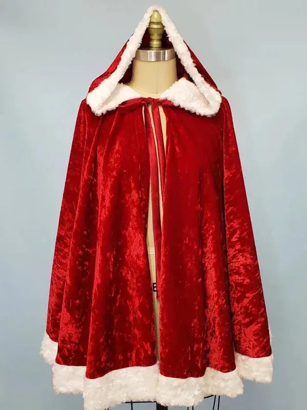 Women’s Red Velvet Cloak