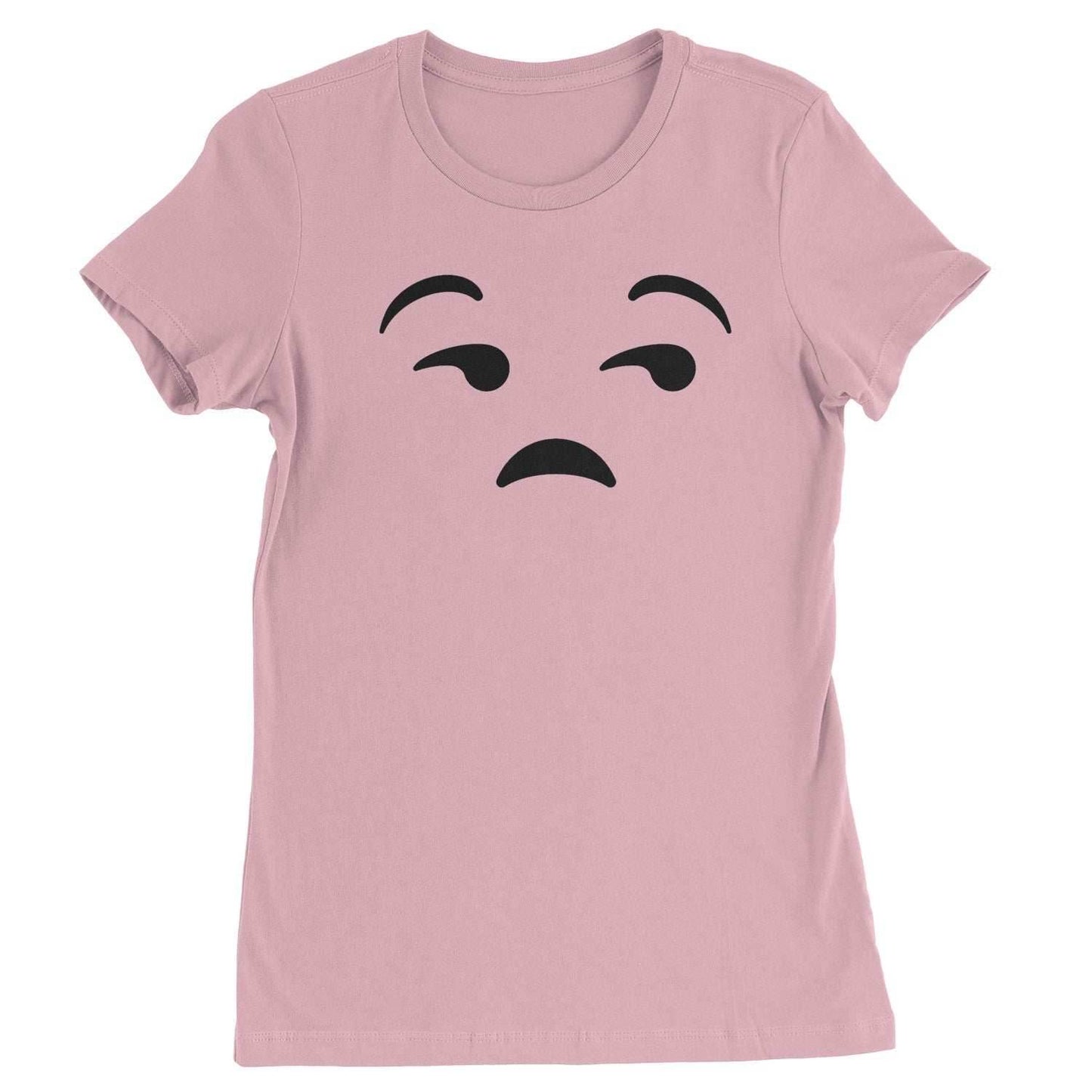 Emoticon Whatever Smile Face Womens T-shirt - Light Pink / Womens X-Small