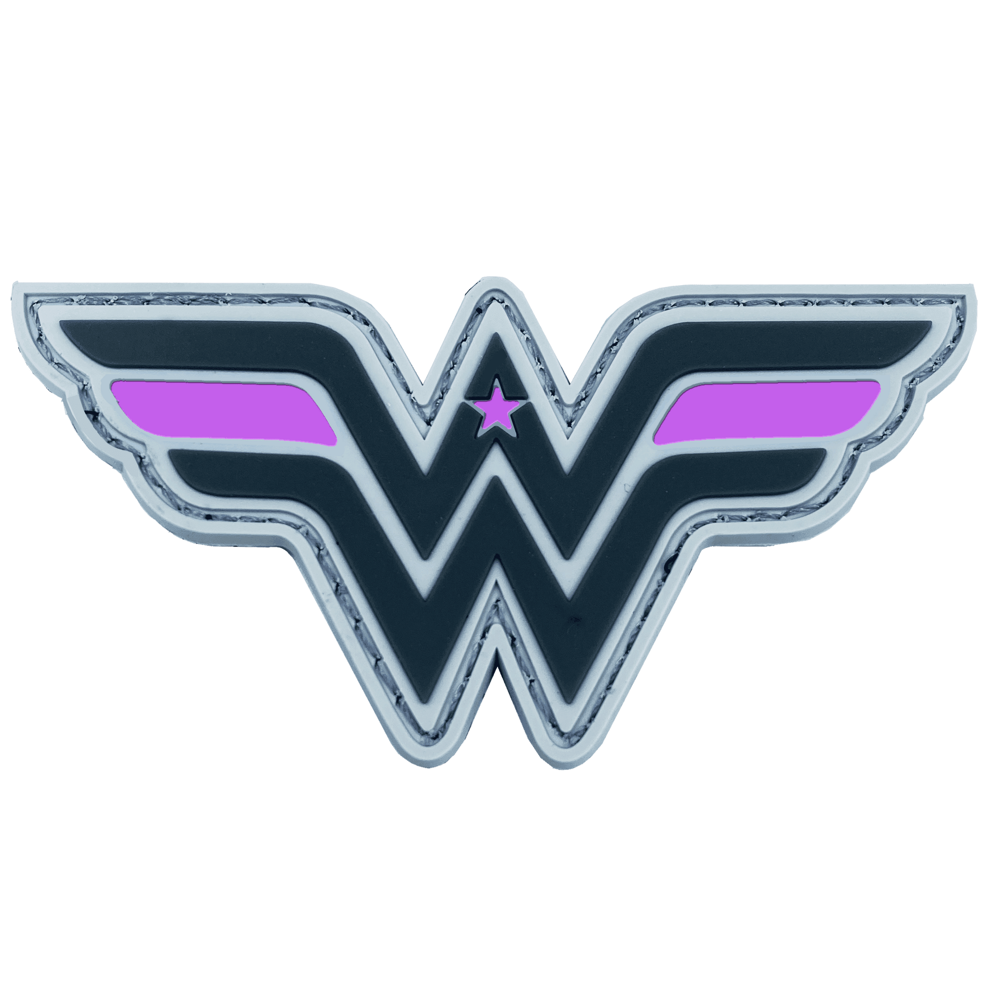 DL4-08 Woman inspired Women in Law Enforcement Thin Pink Line Patch hook and loop back PVC Breast Cancer Awareness Cancer Awareness - 