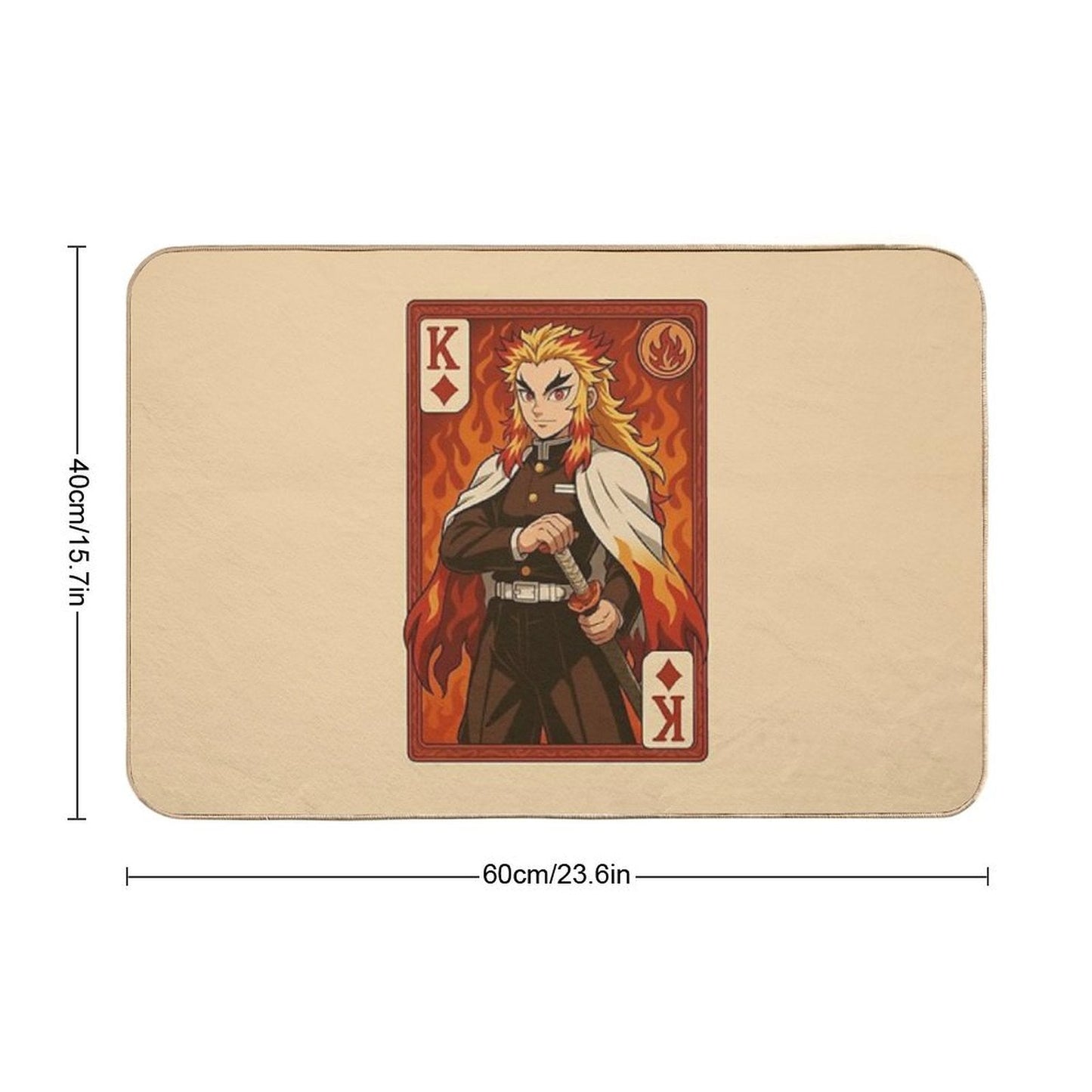 Rengoku King of Diamonds Anime Art Print  High-Traffic Bath Mat