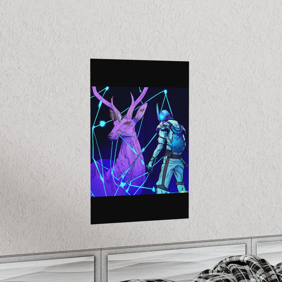Cyberpunk deer hunting Posters